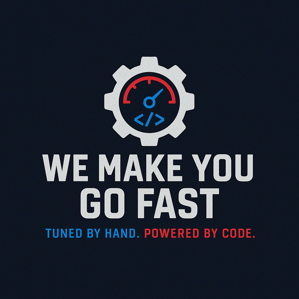 We Make You Go Fast Logo